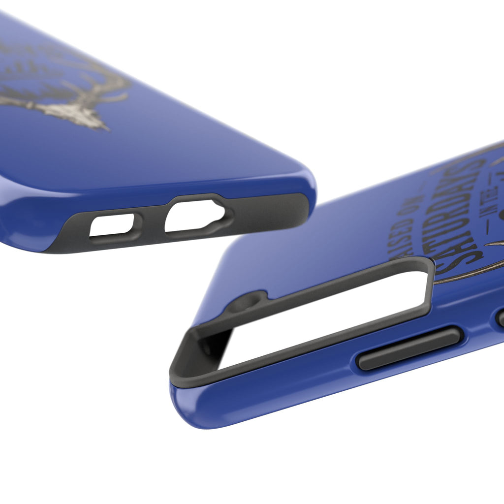 Raised On Saturdays In The South Phone Case - The Spread Runs Deep In The Woods-(blue)