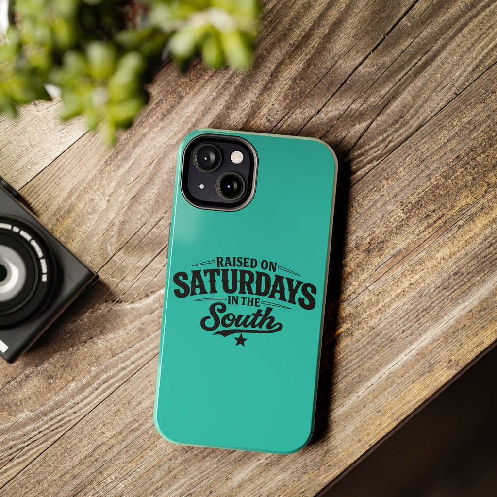 Raised On Saturdays In The South Phone Case-(blue)