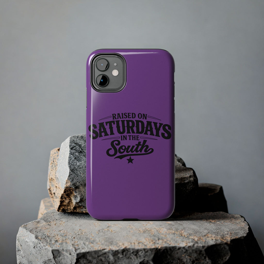 Raised On Saturdays In The South Phone Case-(purple)