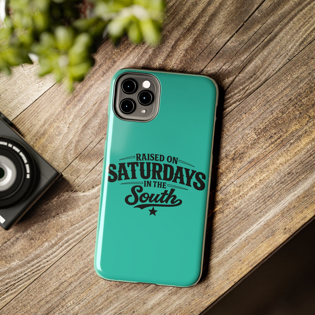Raised On Saturdays In The South Phone Case-(blue)
