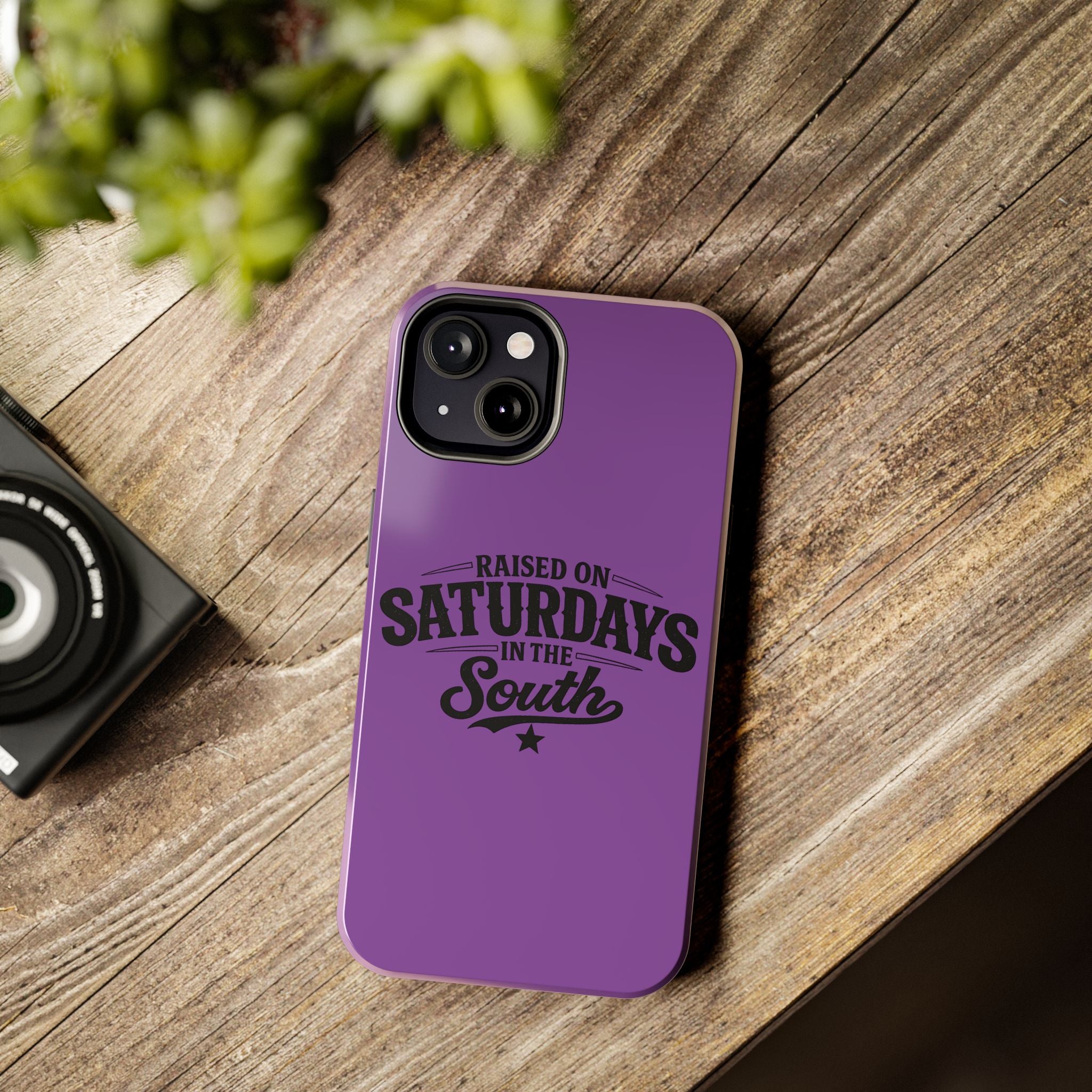 Raised On Saturdays In The South Phone Case-(purple)