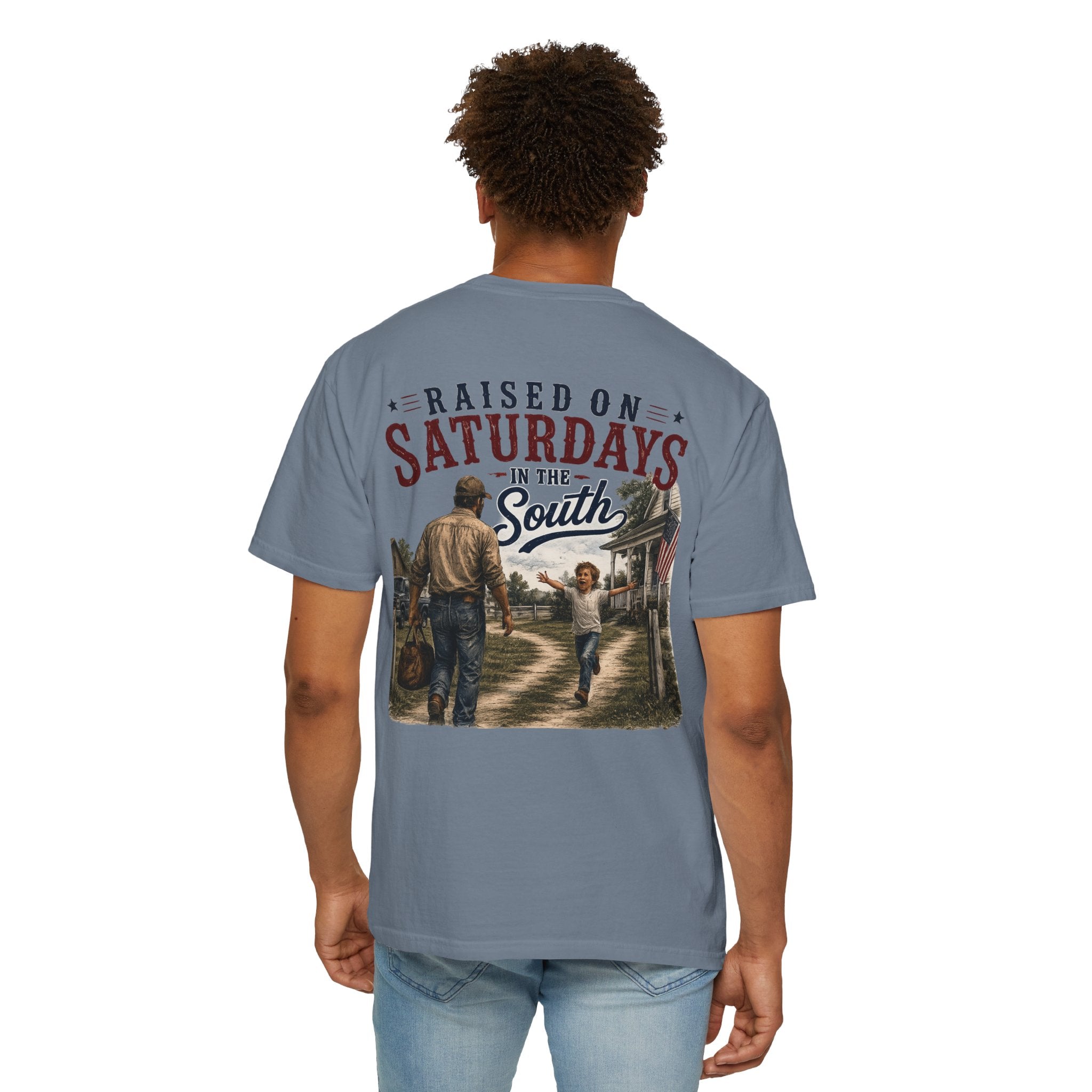 Raised On Saturdays In The South T-Shirt Boy Dad-"Daddy's Home"