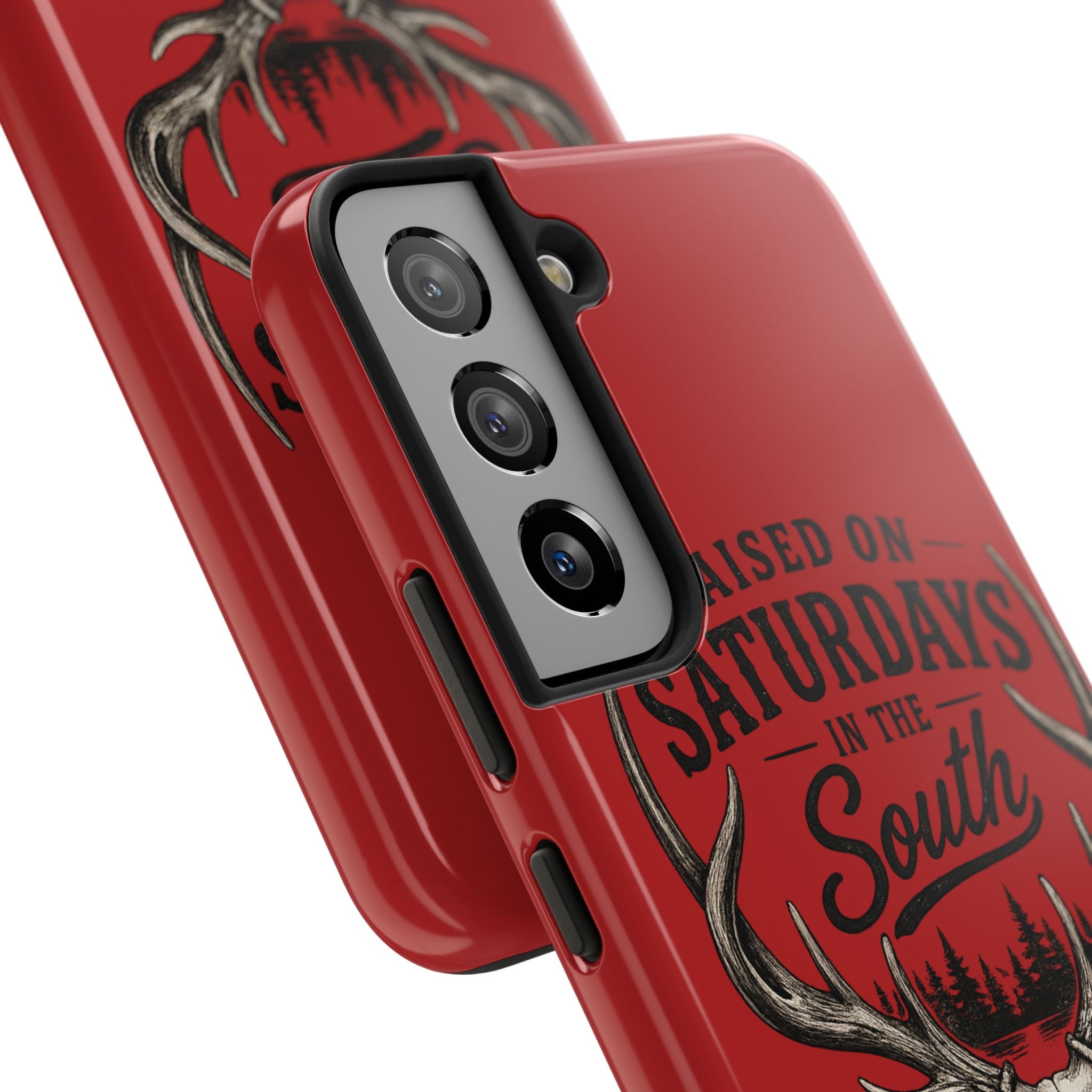 Raised On Saturdays In The South Phone Case-Spread Runs Deep In The Woods-(red)