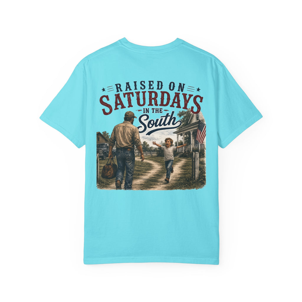 Raised On Saturdays In The South T-Shirt Boy Dad-"Daddy's Home"