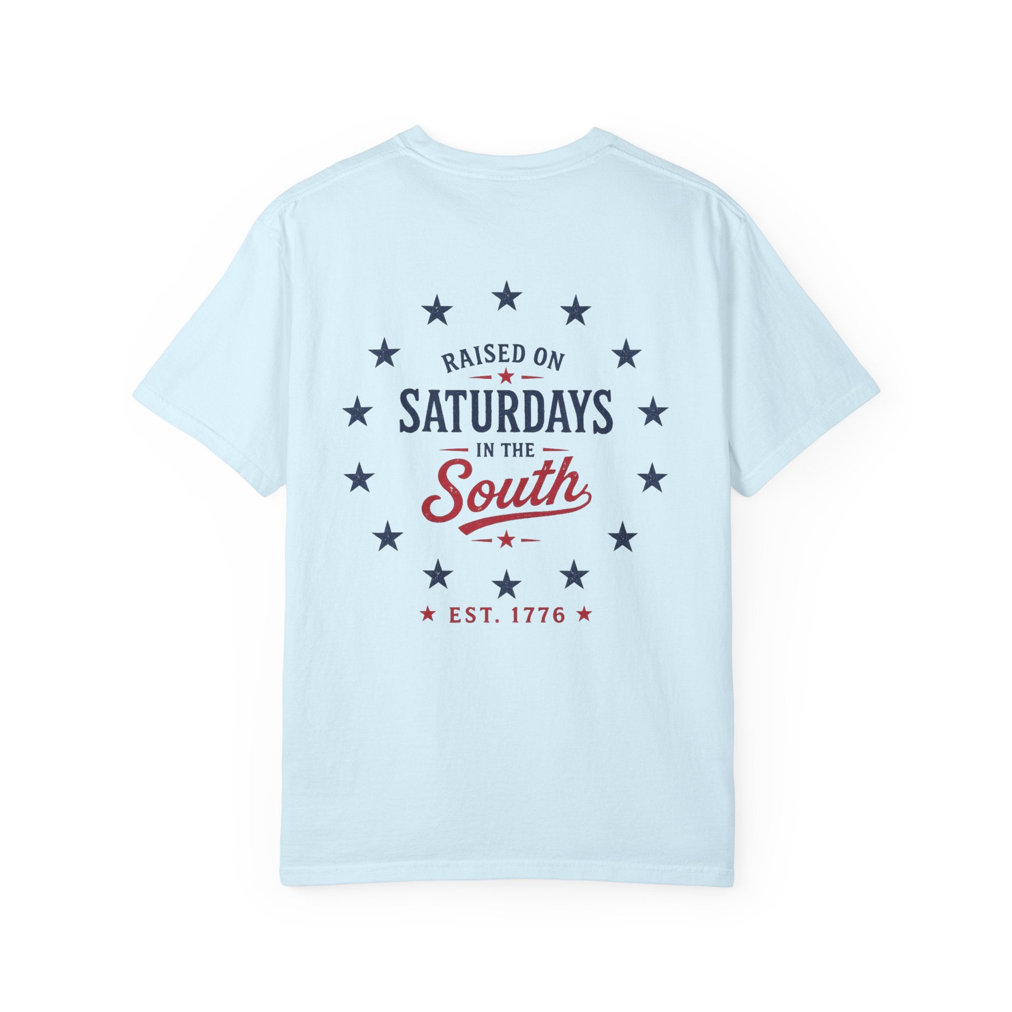 Raised On Saturdays In The South T-Shirt — Circle Of Freedom-4th Of July Collection