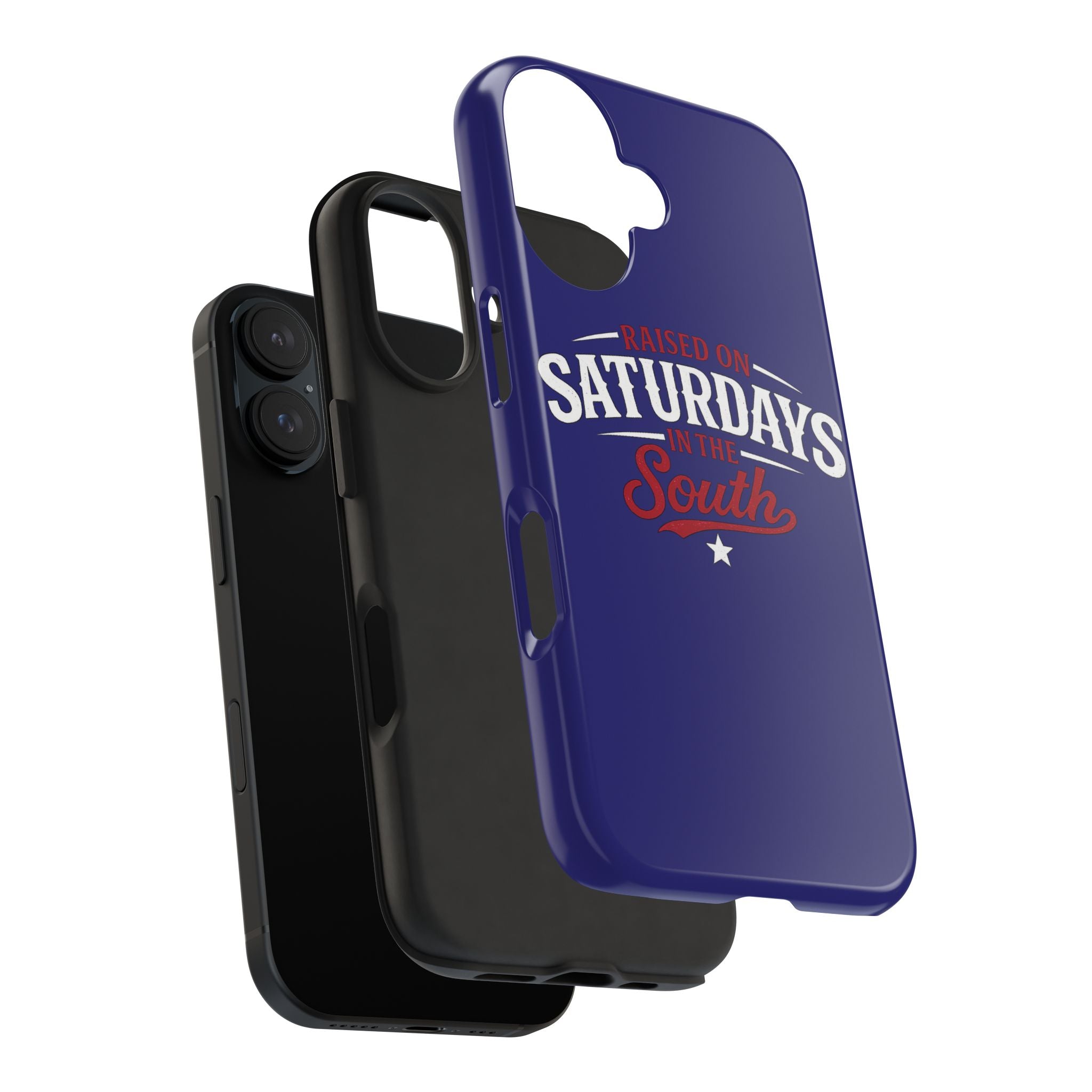 Raised on Saturdays in the South Phone Case-(blue)
