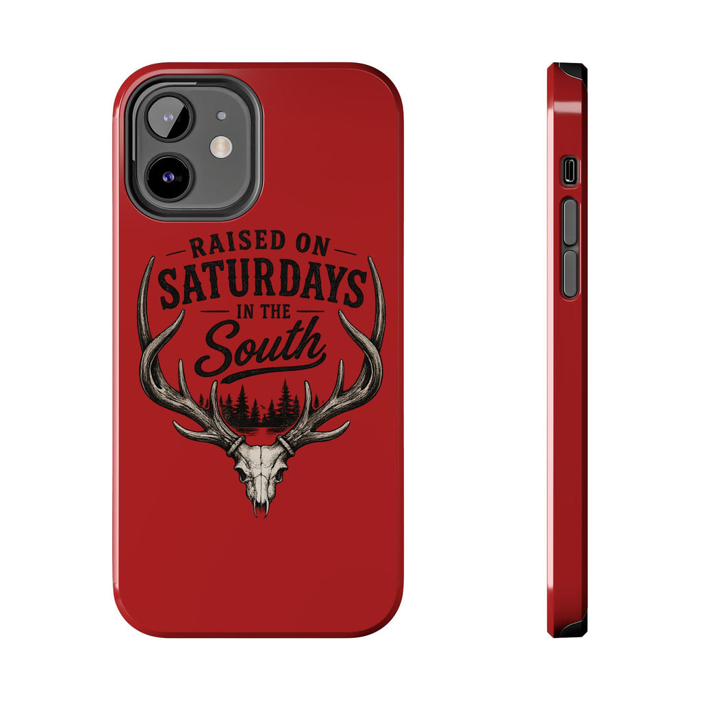 Raised On Saturdays In The South Phone Case-Spread Runs Deep In The Woods-(red)
