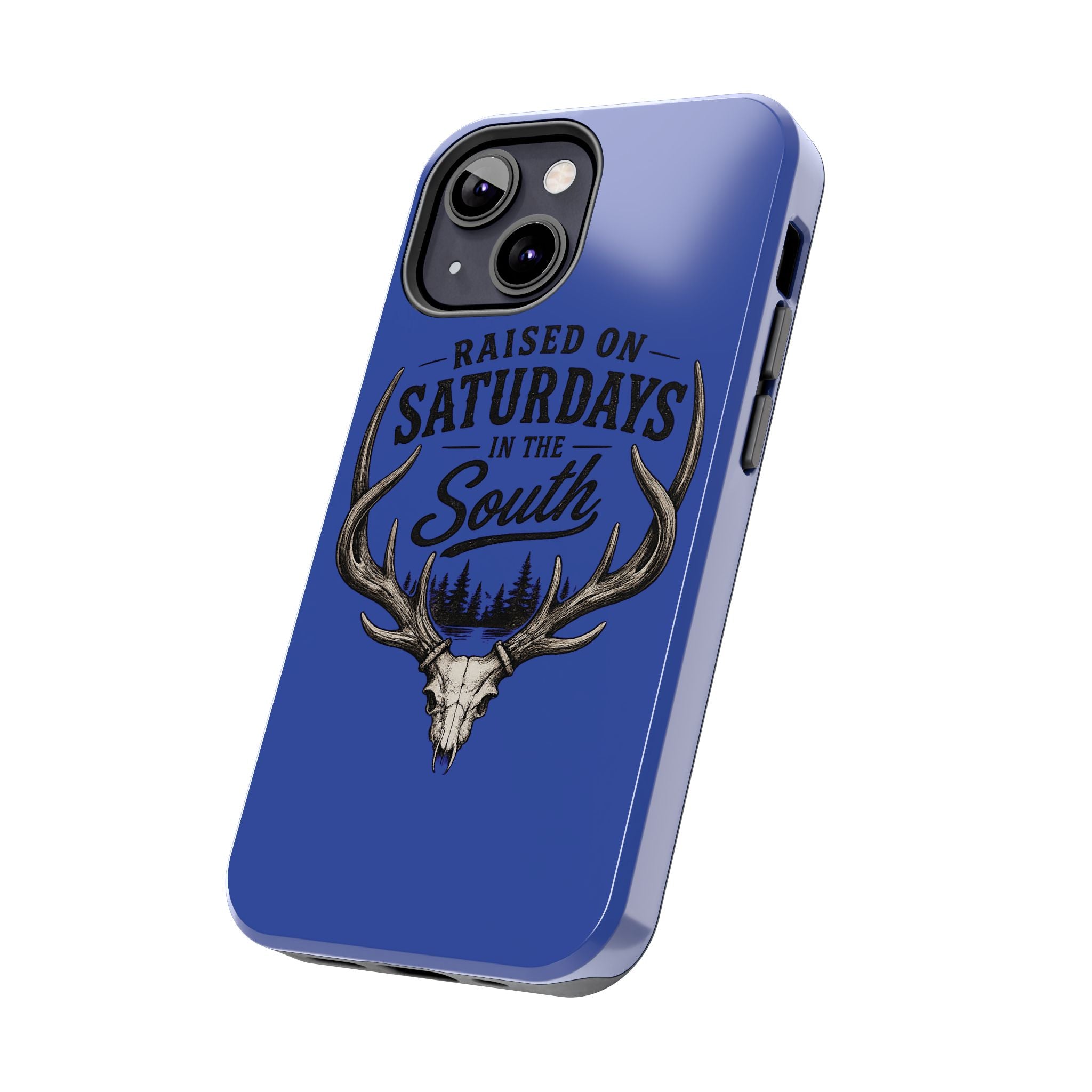 Raised On Saturdays In The South Phone Case - The Spread Runs Deep In The Woods-(blue)