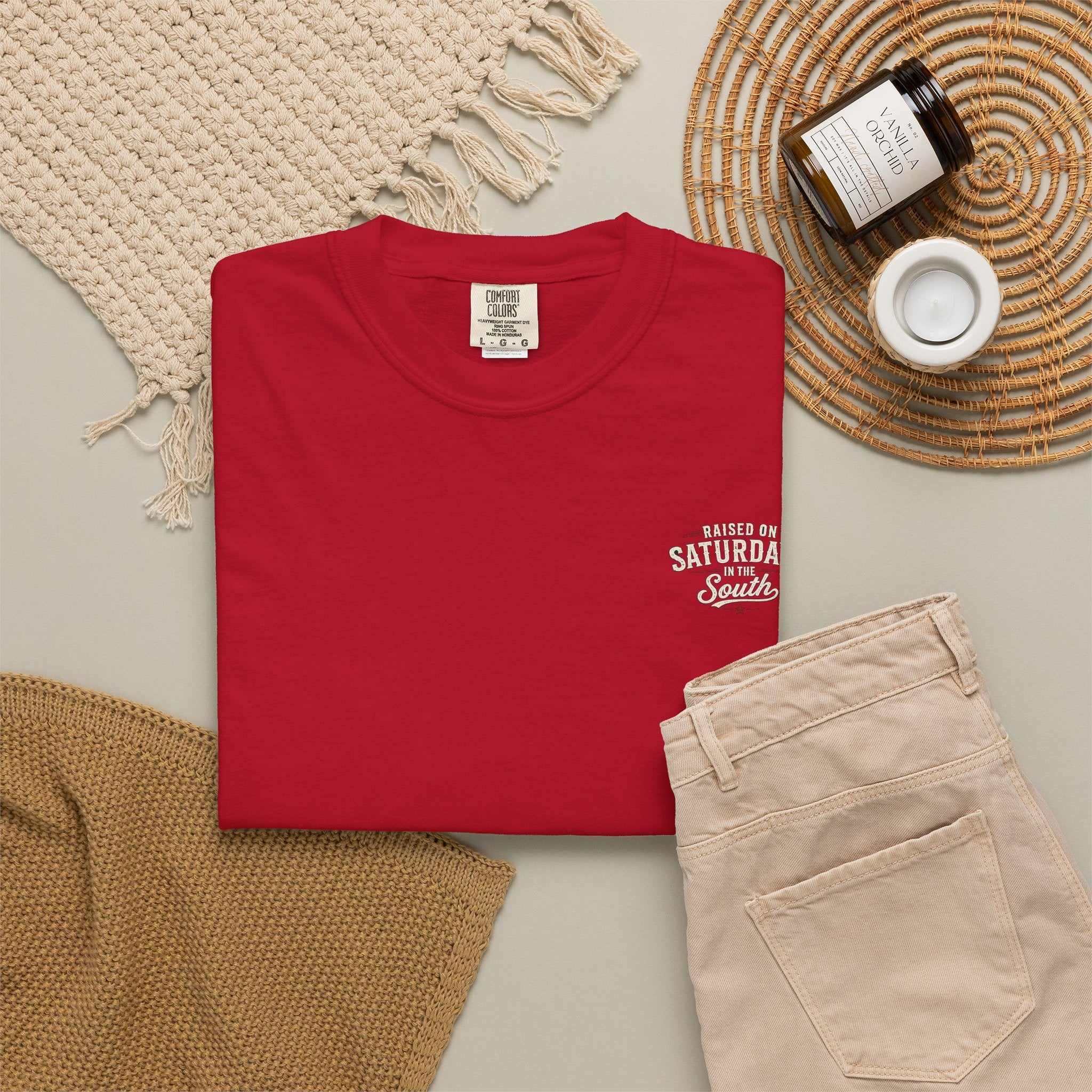 Raised On Saturdays In The South T-Shirt — Relaxing Saturday Morning In The Mountains