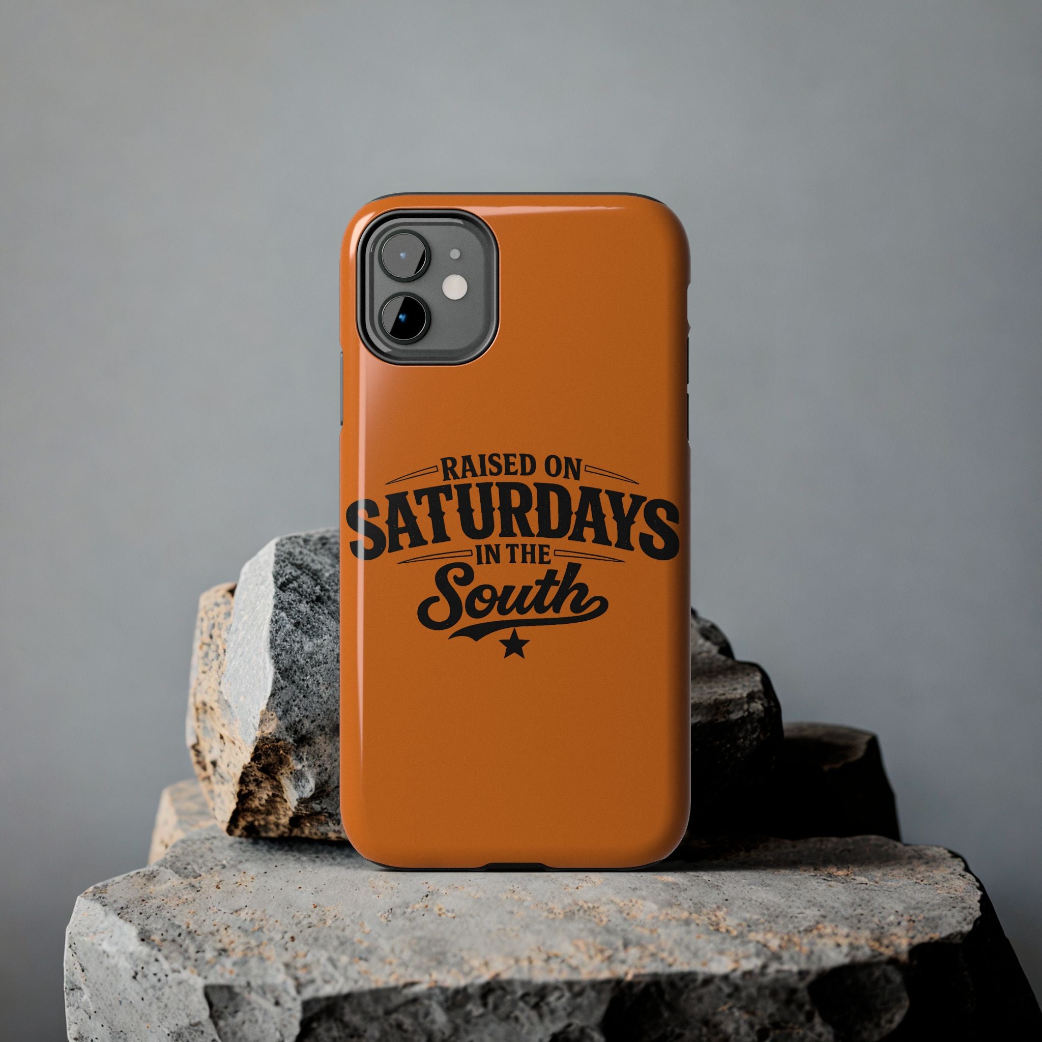 Raised On Saturdays In The South Phone Case-(orange)
