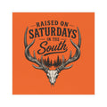 Raised On Saturdays In The South Car Magnet-(orange)