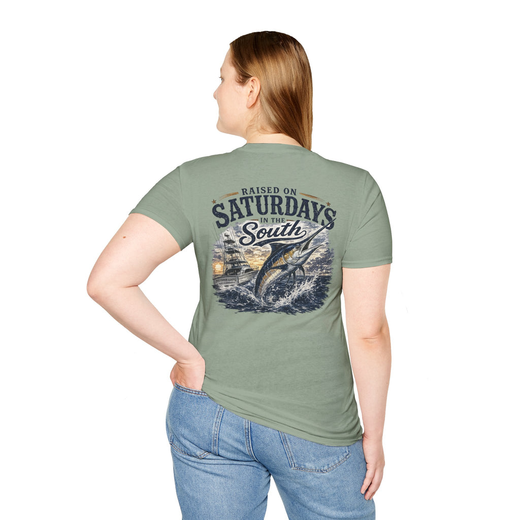 Raised On Saturdays In The South Vintage T-Shirt- Deep Sea Saturdays