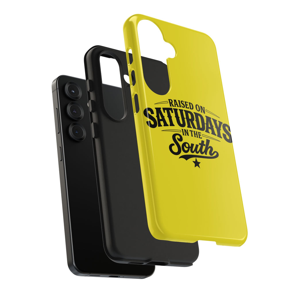 Raised On Saturdays In The South Phone Case-(yellow)