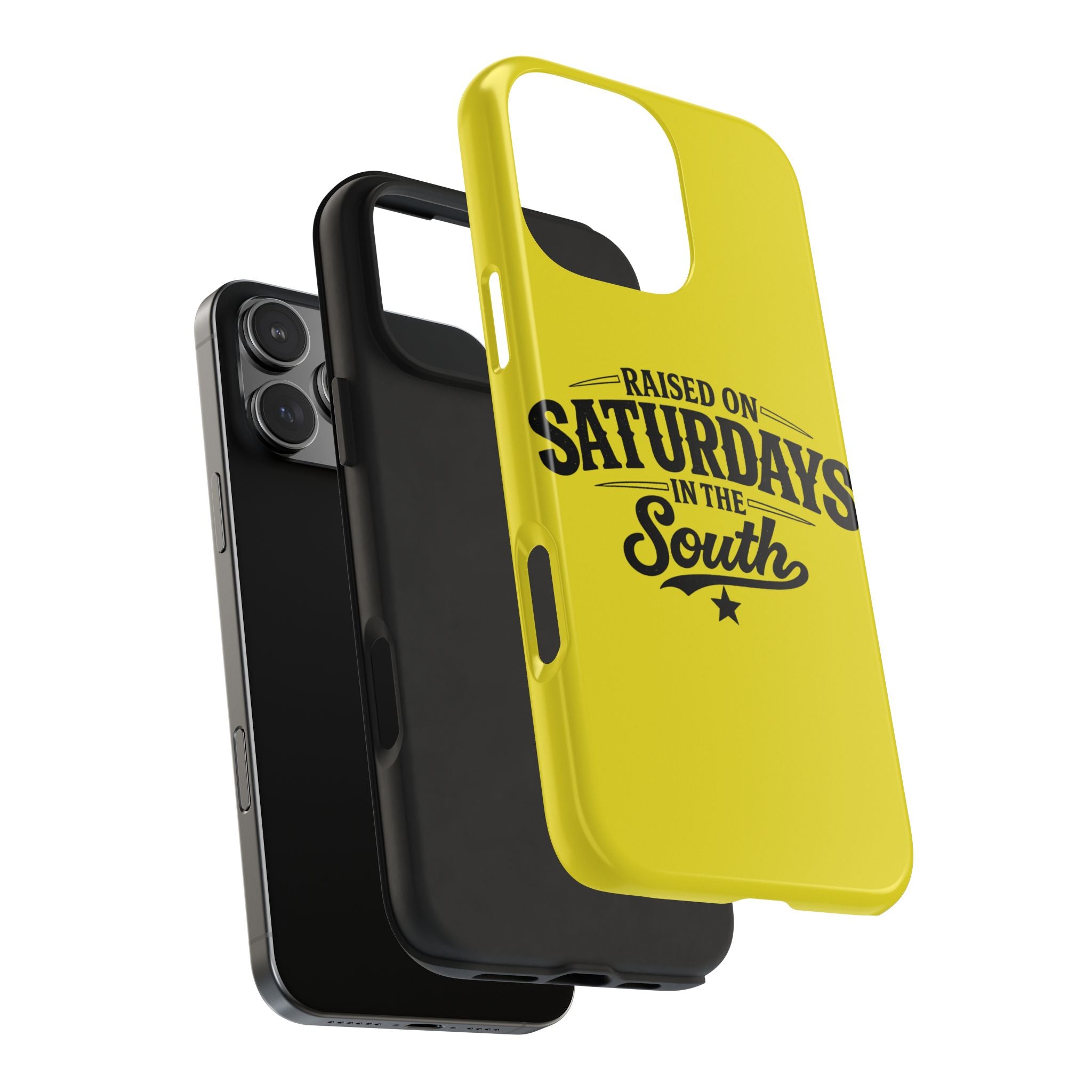 Raised On Saturdays In The South Phone Case-(yellow)