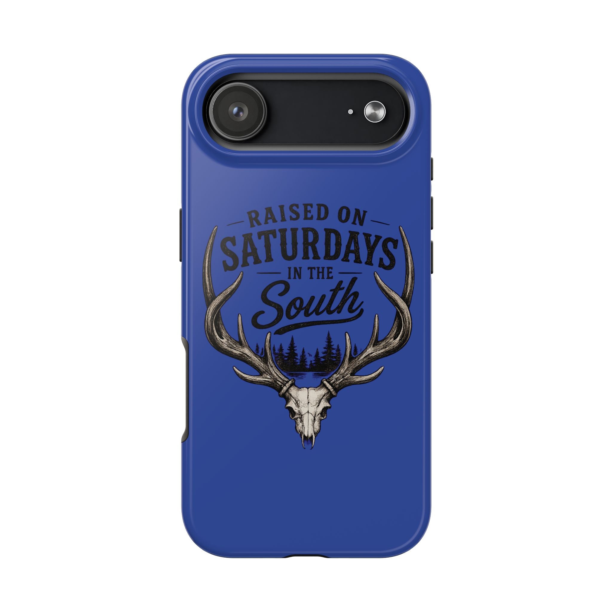 Raised On Saturdays In The South Phone Case - The Spread Runs Deep In The Woods-(blue)