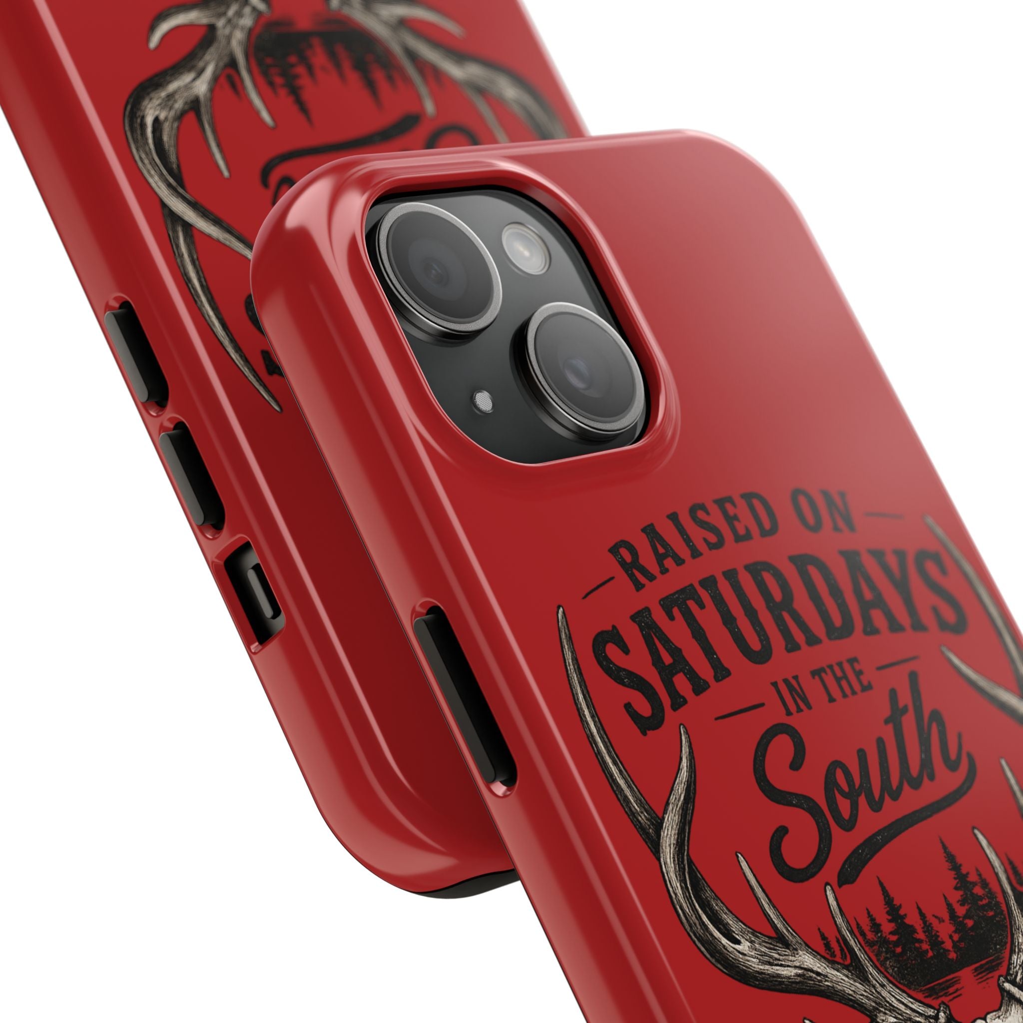 Raised On Saturdays In The South Phone Case-Spread Runs Deep In The Woods-(red)