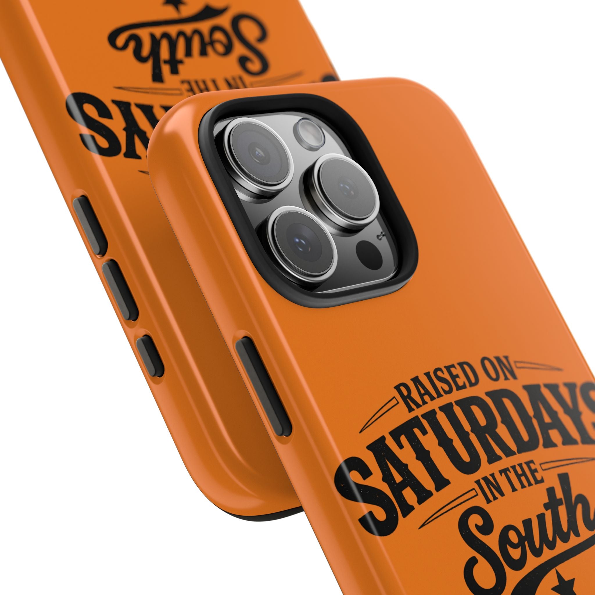 Raised On Saturdays In The South Phone Case-(orange)