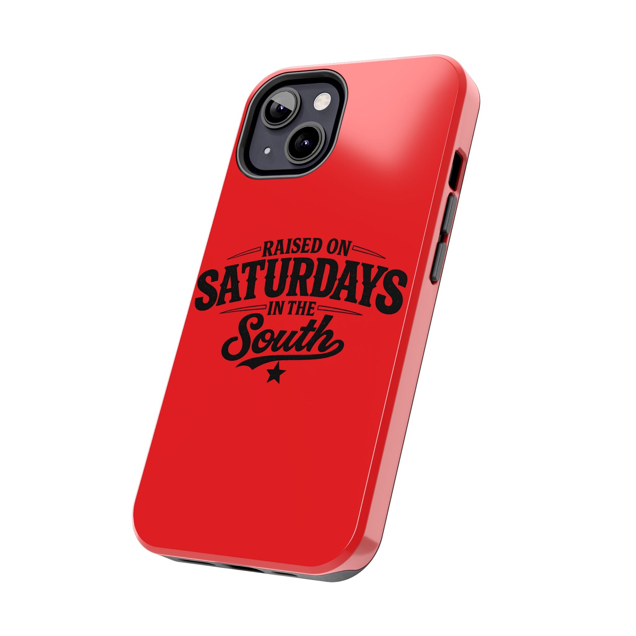 Raised On Saturdays In The South Phone Case-(red)