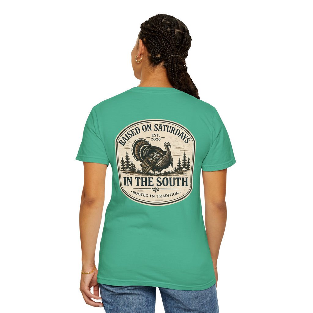 Raised On Saturdays In The South Southern Turkey Hunting T-Shirt