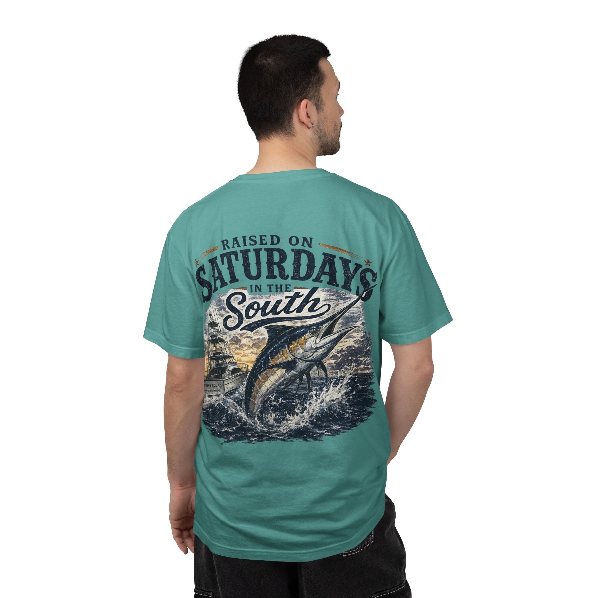 Raised On Saturdays In The South T-Shirt-Deep Sea Saturdays