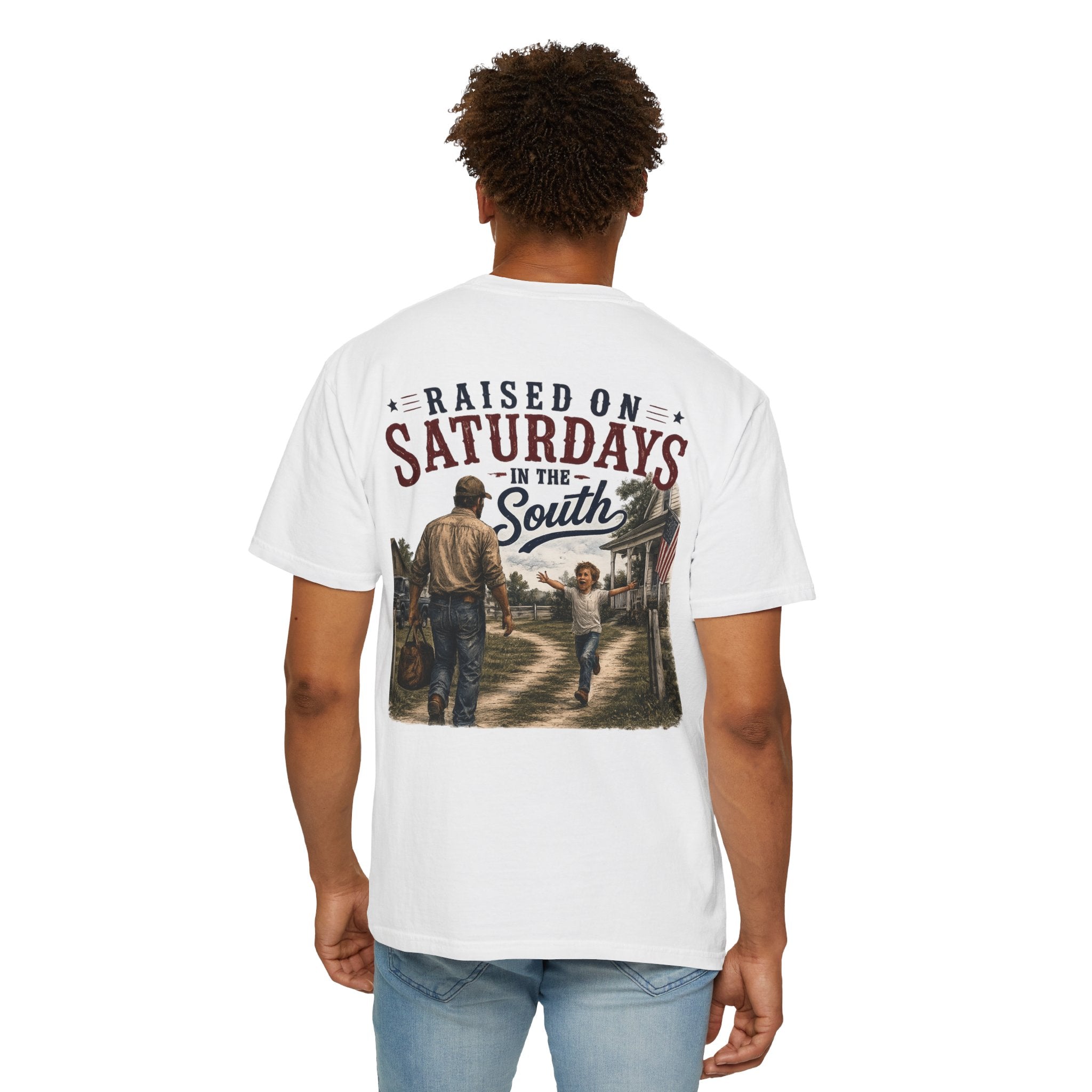 Raised On Saturdays In The South T-Shirt Boy Dad-"Daddy's Home"