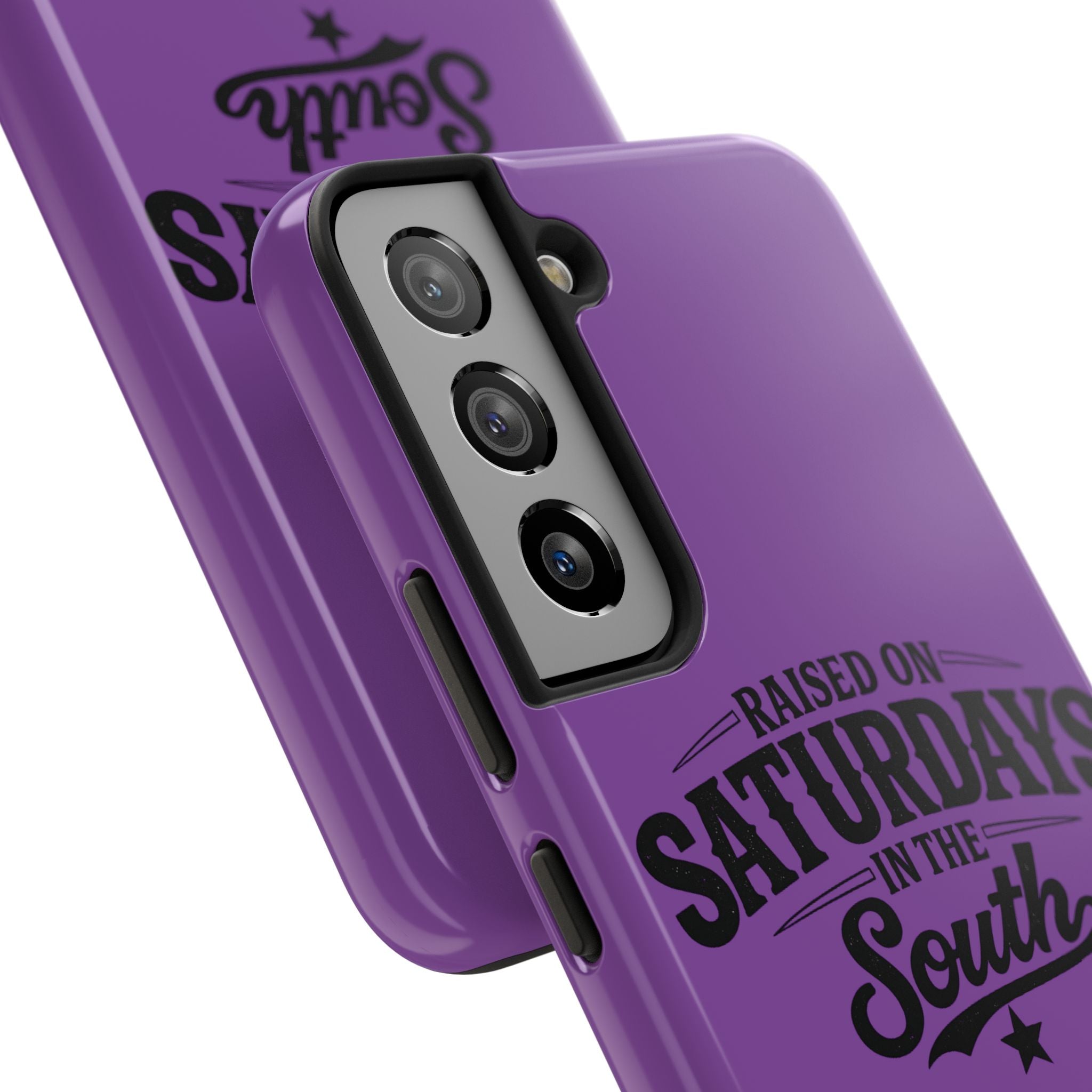 Raised On Saturdays In The South Phone Case-(purple)