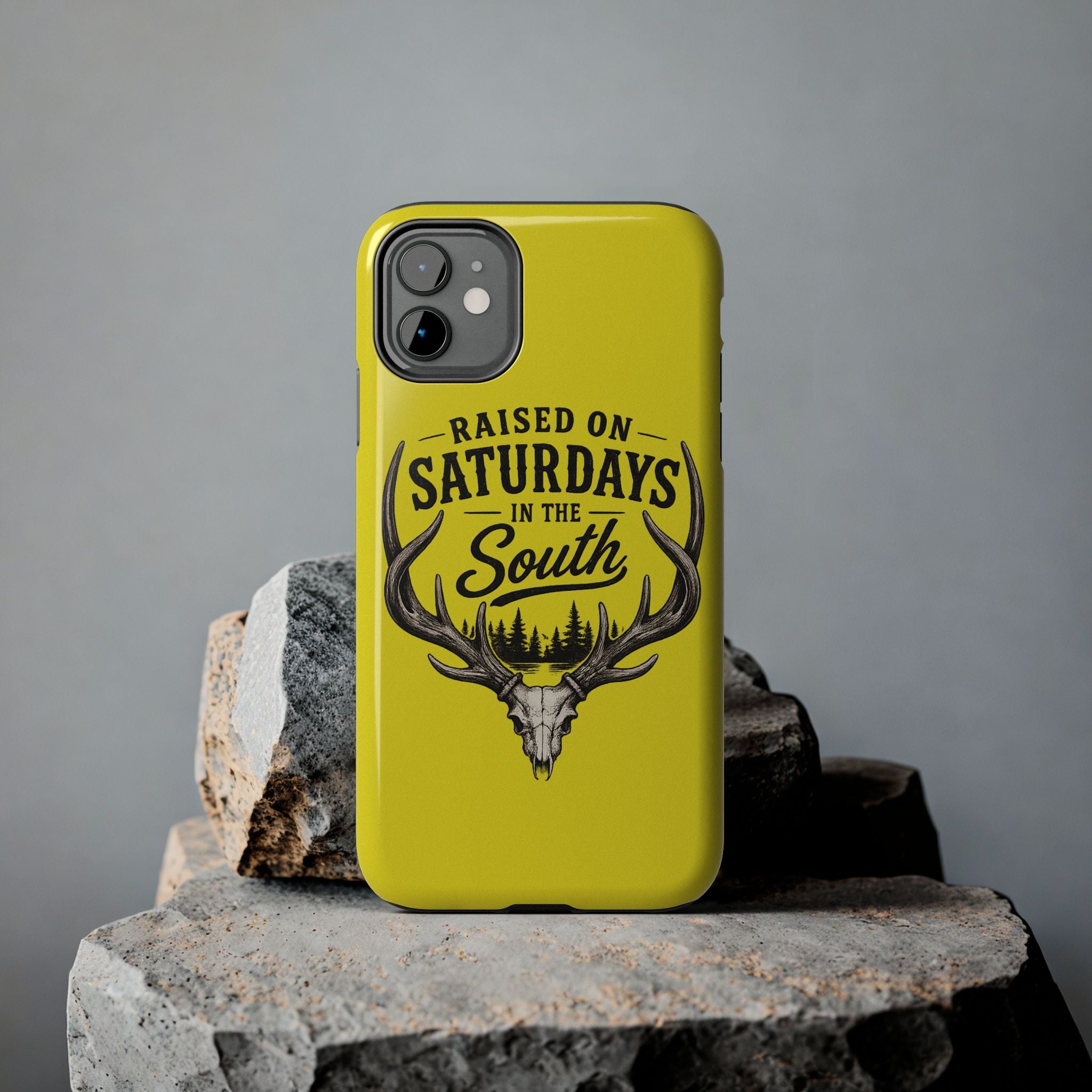 Raised On Saturdays In The South Phone Case-Spread Runs Deep In The Woods-(yellow)