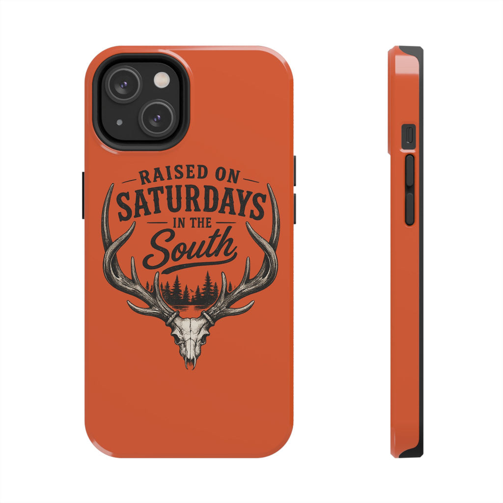 Raised On Saturdays In The South Phone Case-Spread Runs Deep In The Woods-(orange)