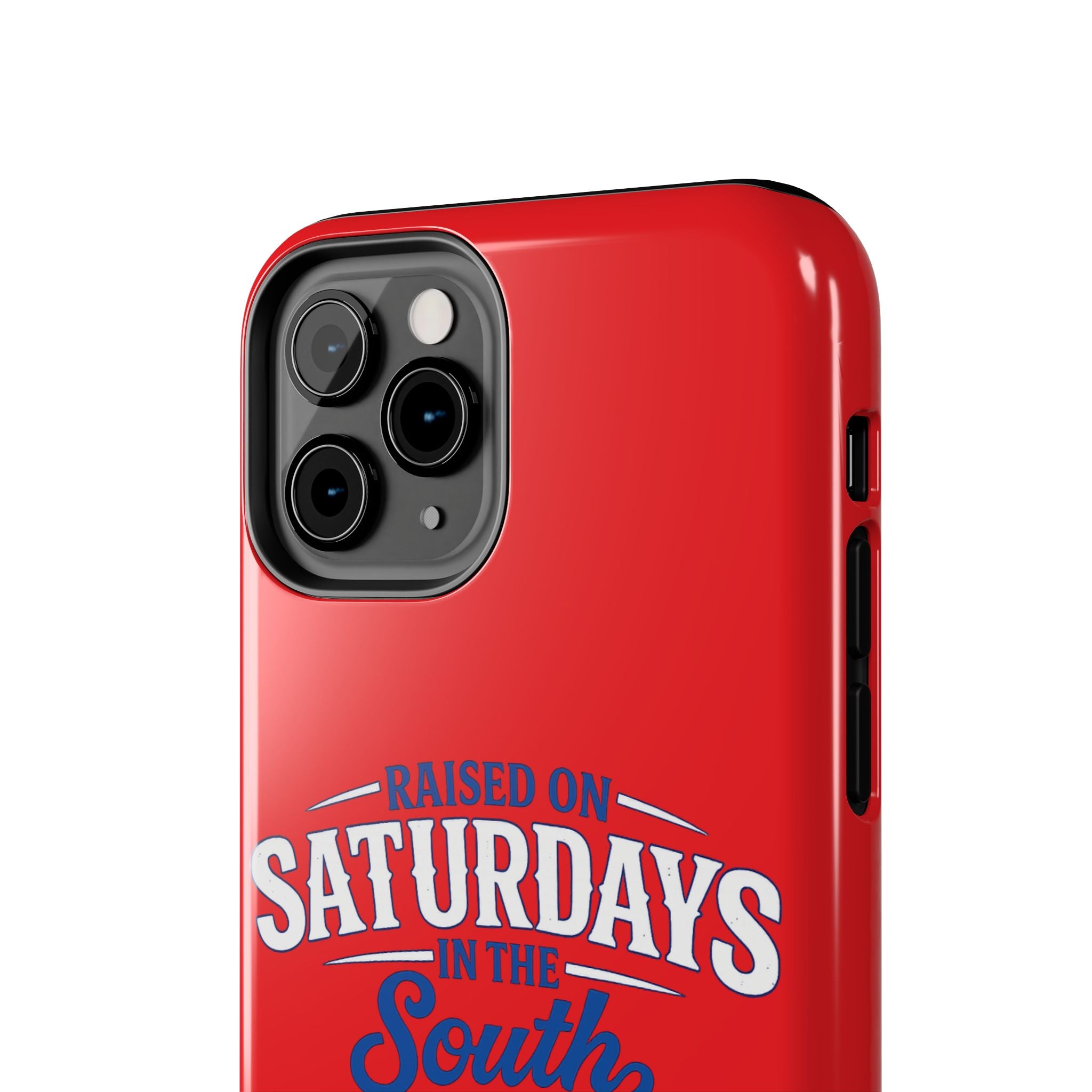 Raised On Saturdays In The South Phone Case-(red)