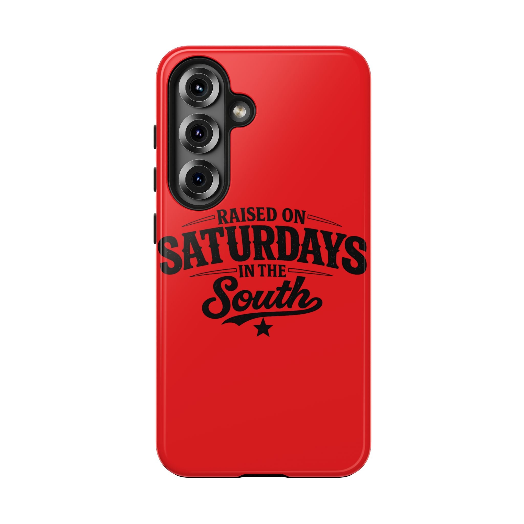Raised On Saturdays In The South Phone Case-(red)