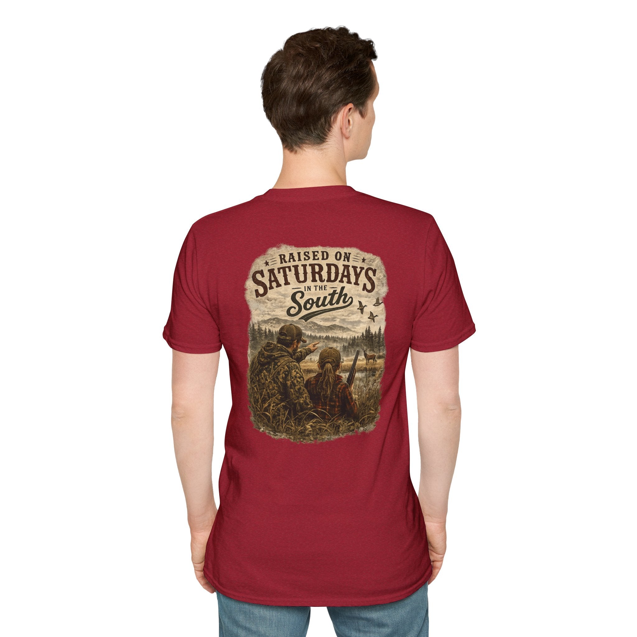 Raised On Saturdays In The South Vintage T-Shirt-Girl Dad Hunting Buddies