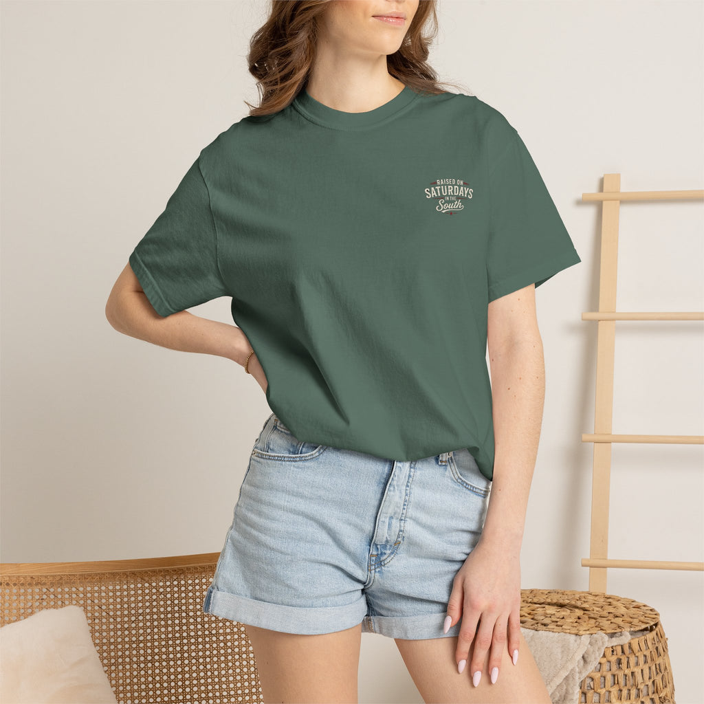 Raised On Saturdays In The South T-Shirt — Relaxing Saturday Morning In The Mountains
