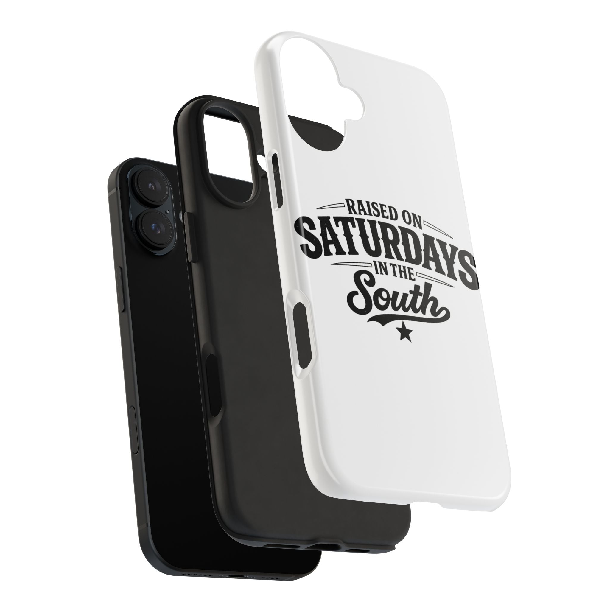 Raised On Saturdays In The South Phone Case-(white)