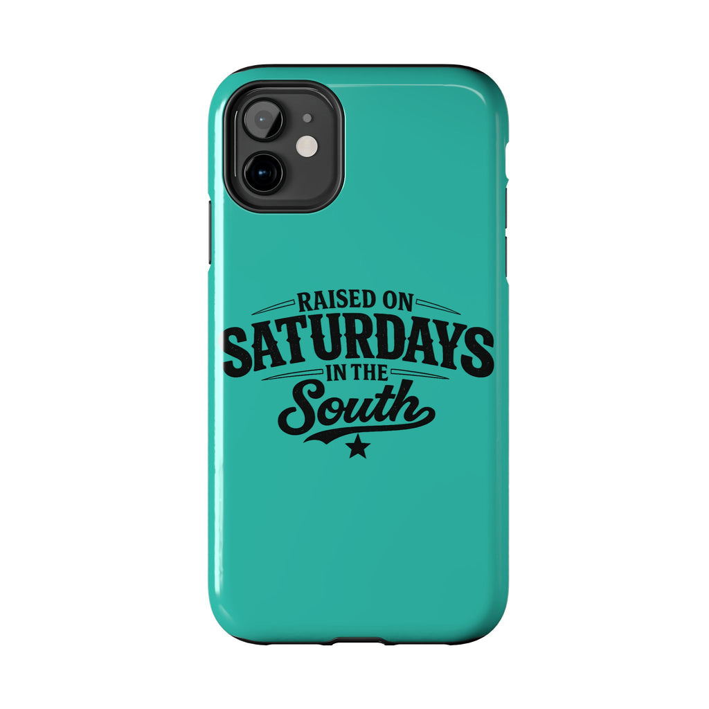 Raised On Saturdays In The South Phone Case-(blue)