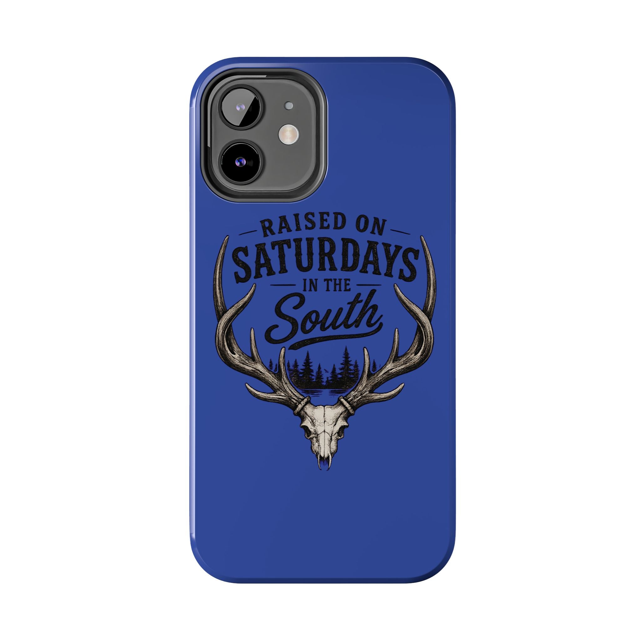 Raised On Saturdays In The South Phone Case - The Spread Runs Deep In The Woods-(blue)