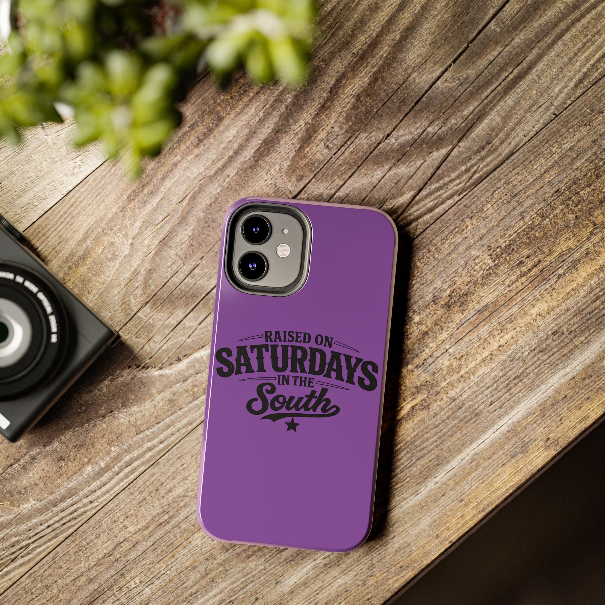 Raised On Saturdays In The South Phone Case-(purple)