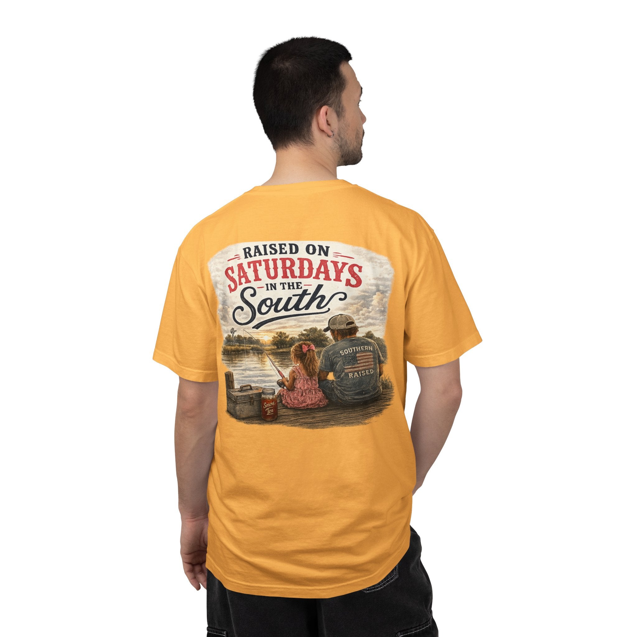 Raised On Saturdays In The South-Girl Dad Fishing Buddies-Father's Day Collection