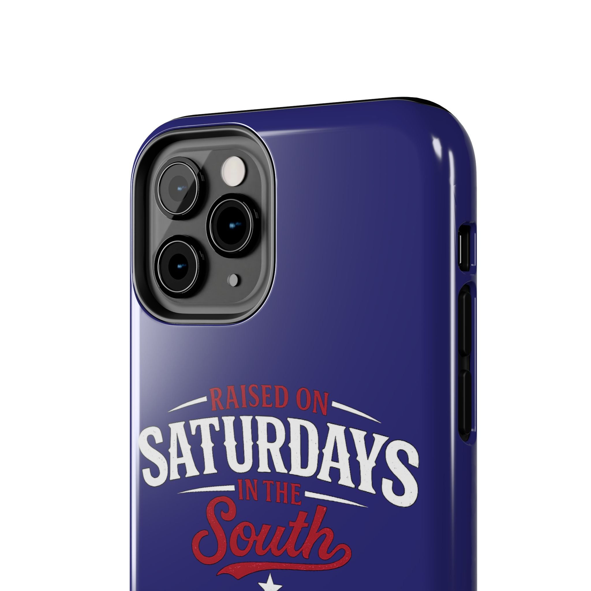 Raised on Saturdays in the South Phone Case-(blue)