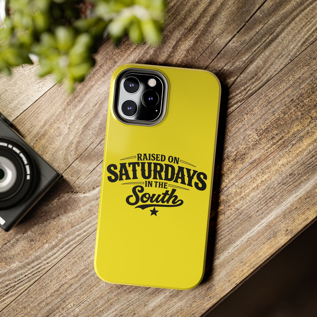 Raised On Saturdays In The South Phone Case-(yellow)