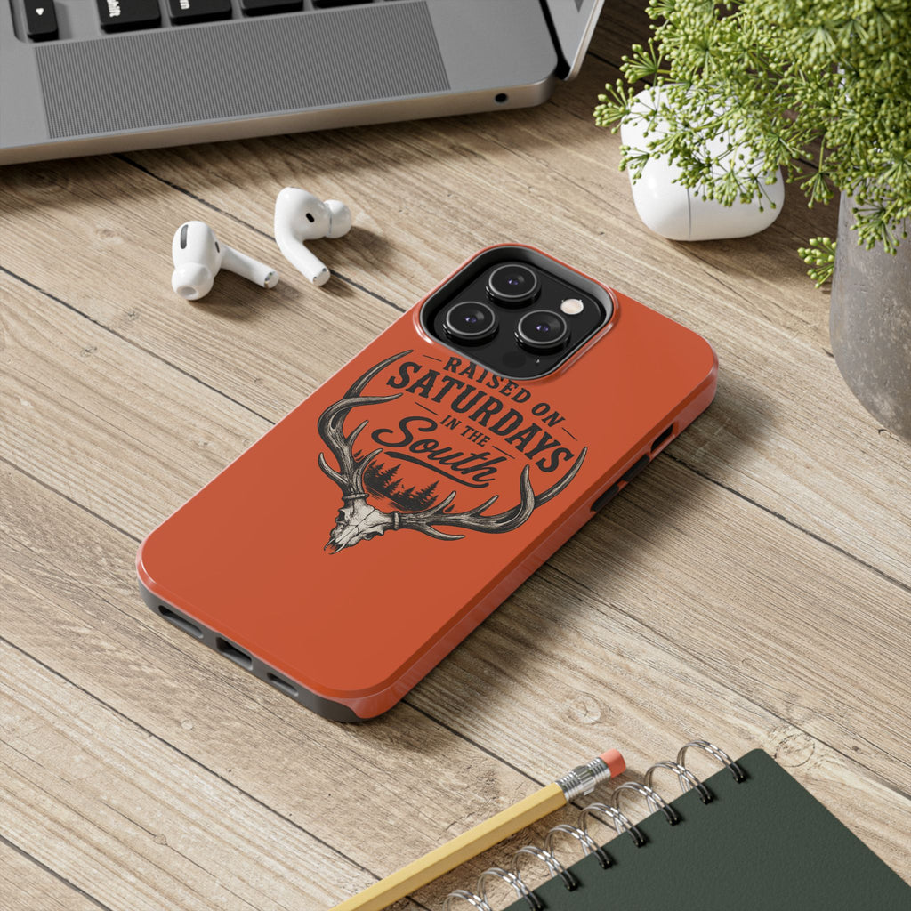 Raised On Saturdays In The South Phone Case-Spread Runs Deep In The Woods-(orange)