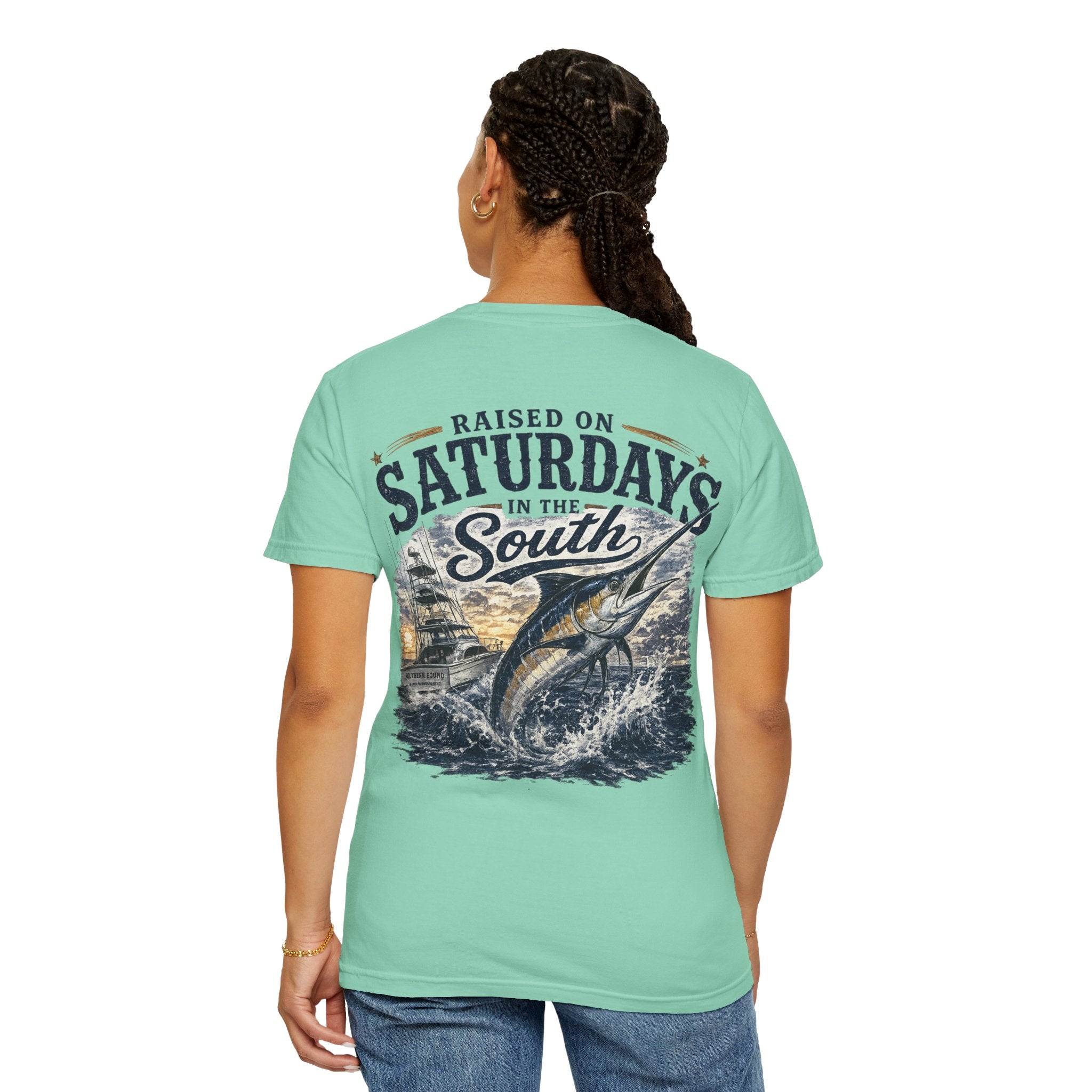 Raised On Saturdays In The South T-Shirt-Deep Sea Saturdays