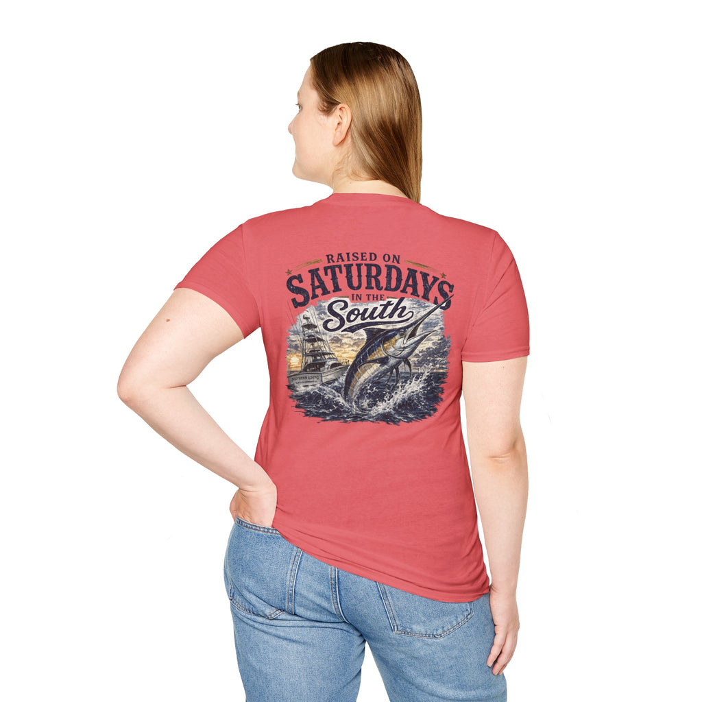 Raised On Saturdays In The South Vintage T-Shirt- Deep Sea Saturdays