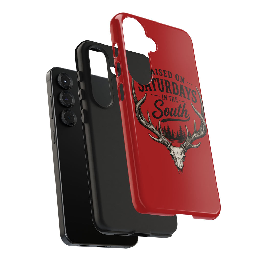 Raised On Saturdays In The South Phone Case-Spread Runs Deep In The Woods-(red)