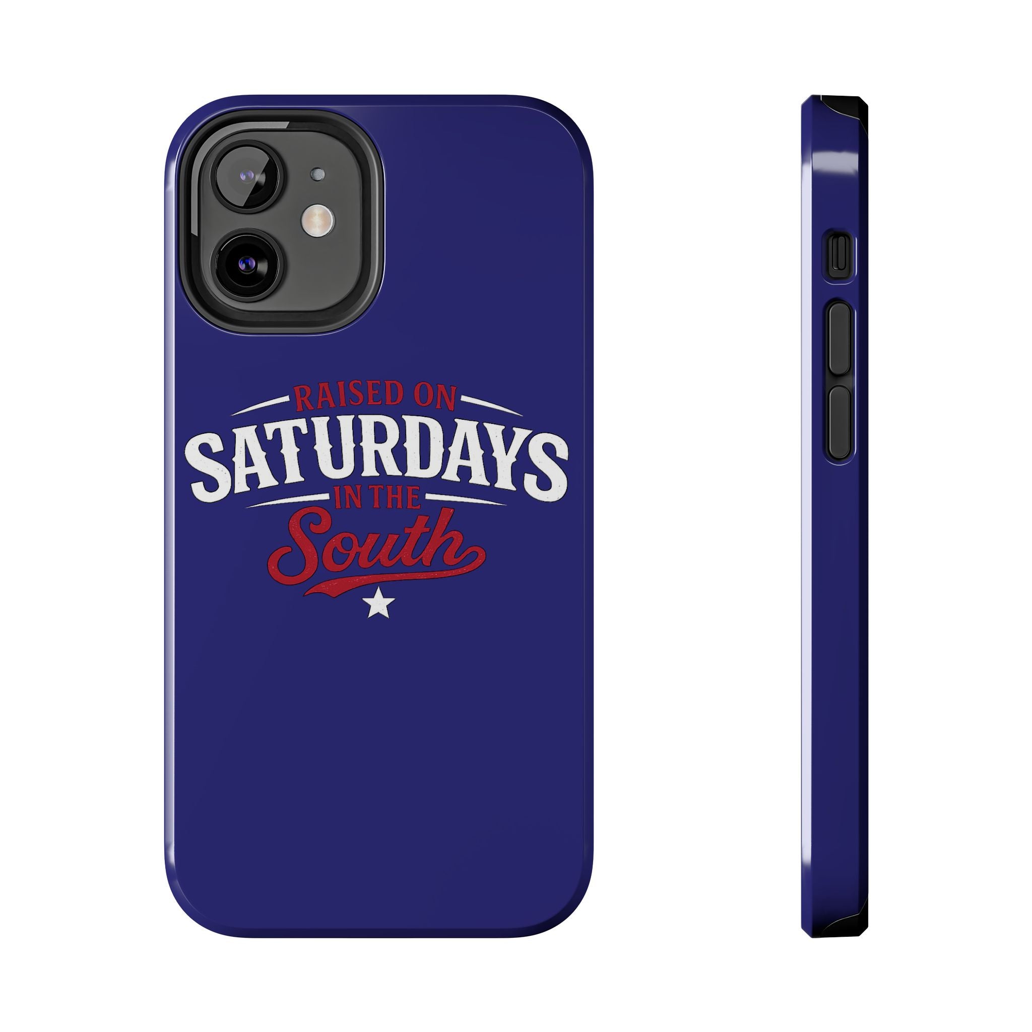 Raised on Saturdays in the South Phone Case-(blue)