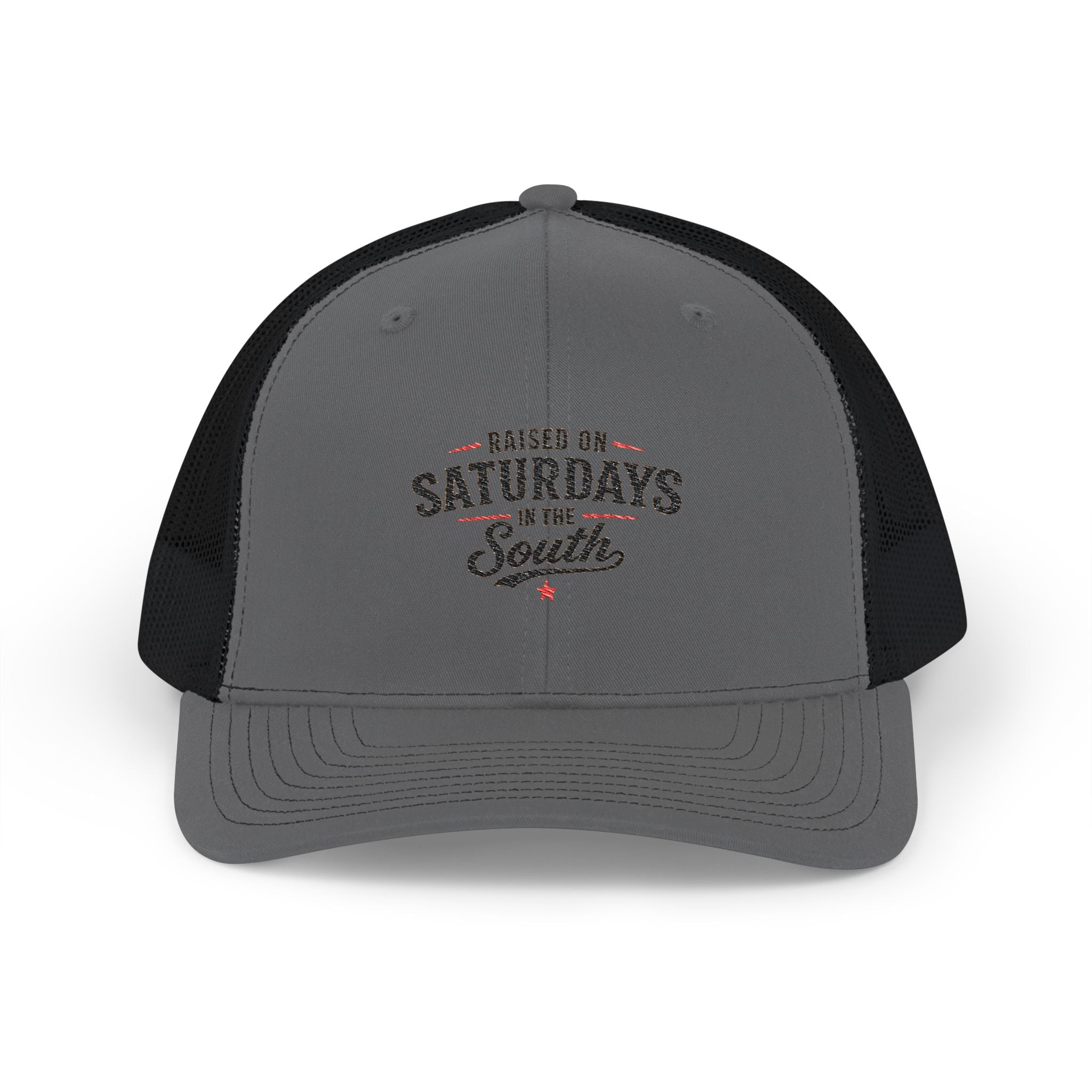 Snapback Trucker Cap-"Raised On Saturdays In The South"