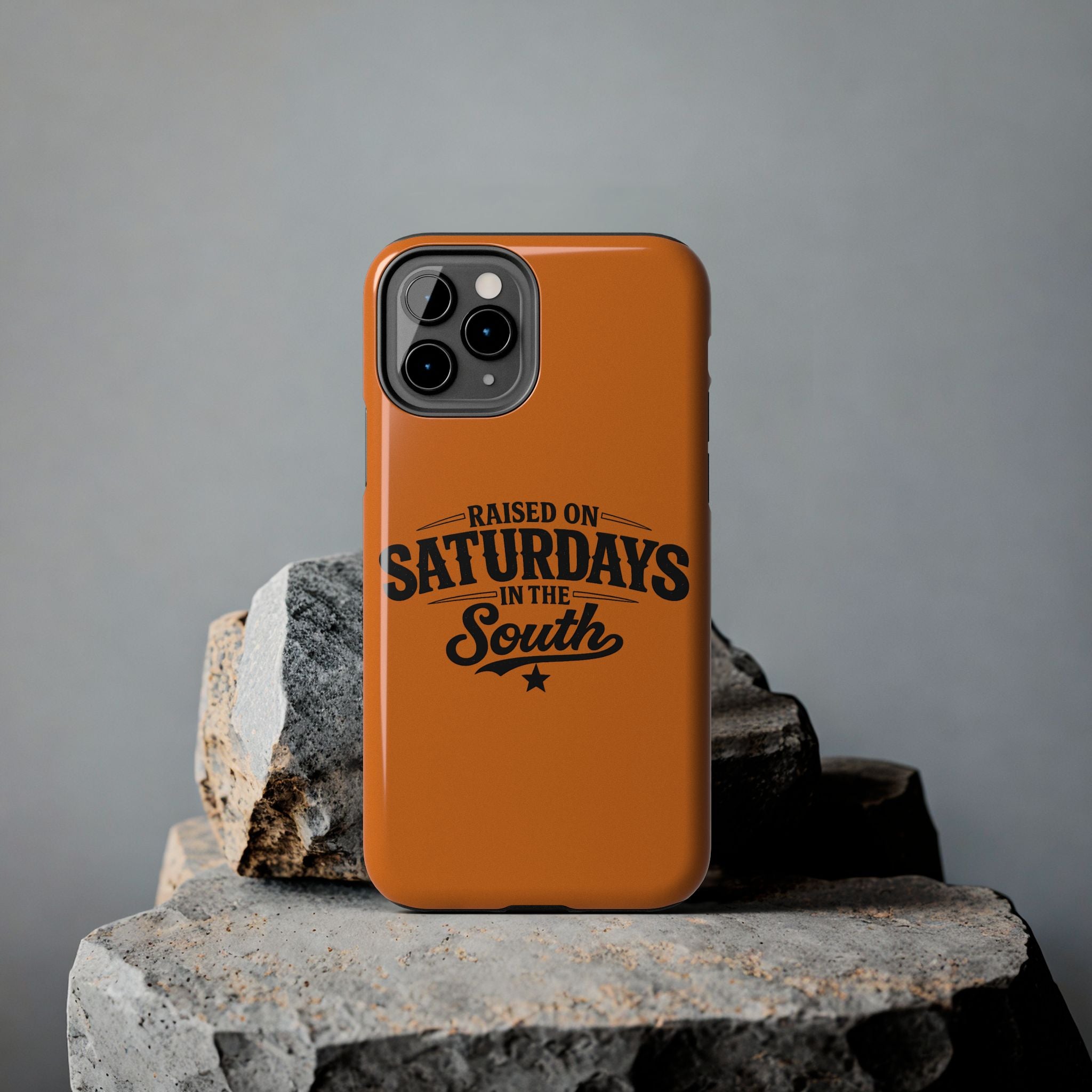 Raised On Saturdays In The South Phone Case-(orange)