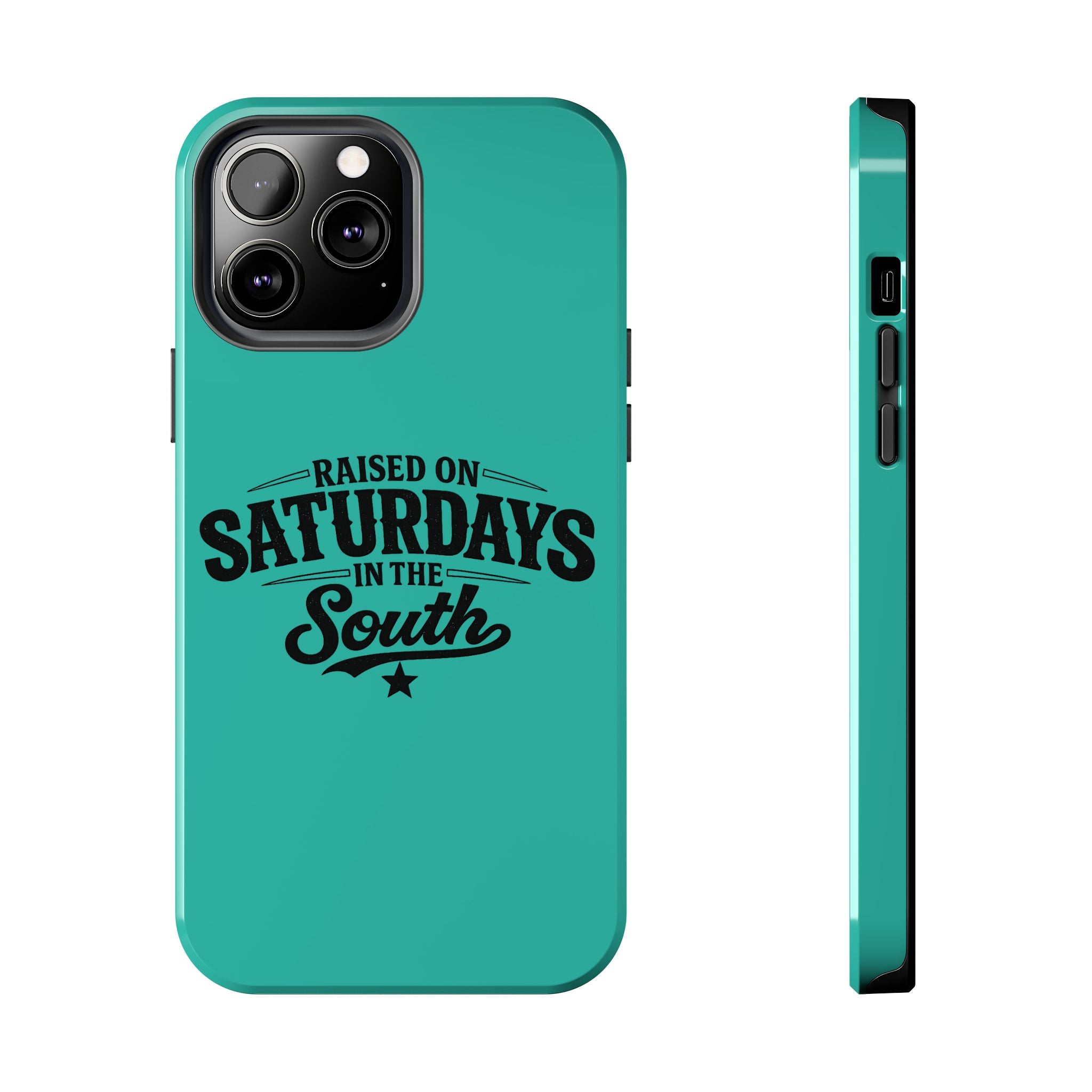 Raised On Saturdays In The South Phone Case-(blue)