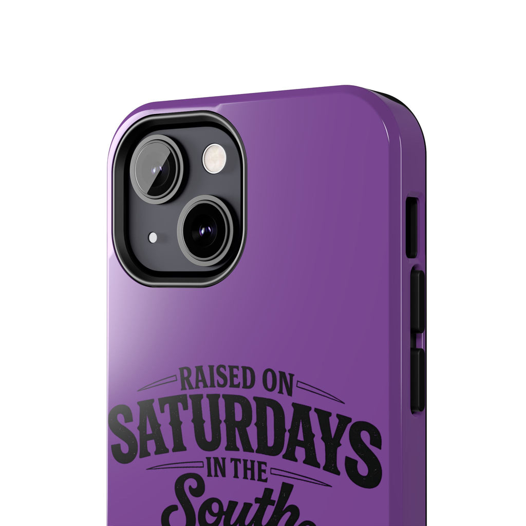 Raised On Saturdays In The South Phone Case-(purple)