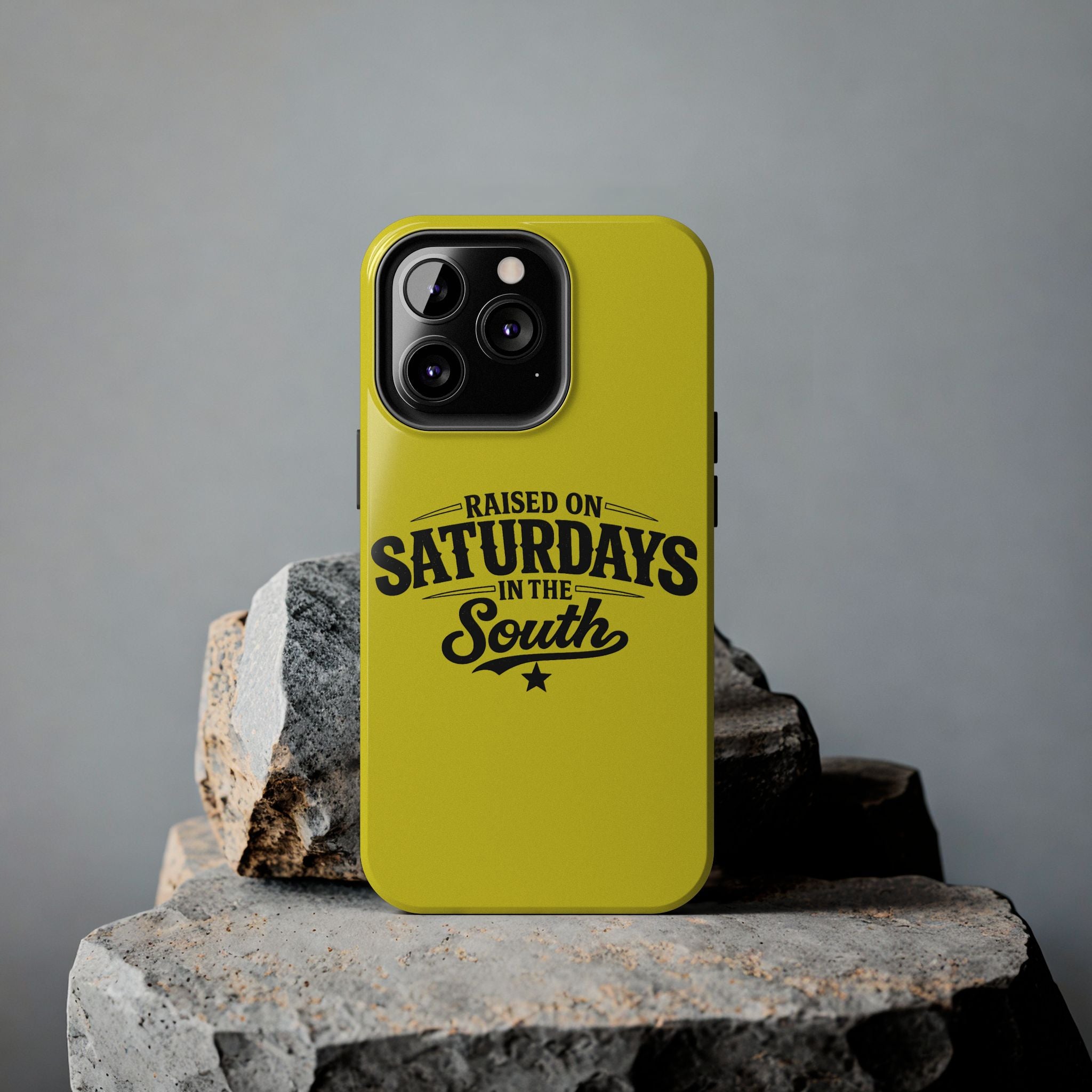 Raised On Saturdays In The South Phone Case-(yellow)