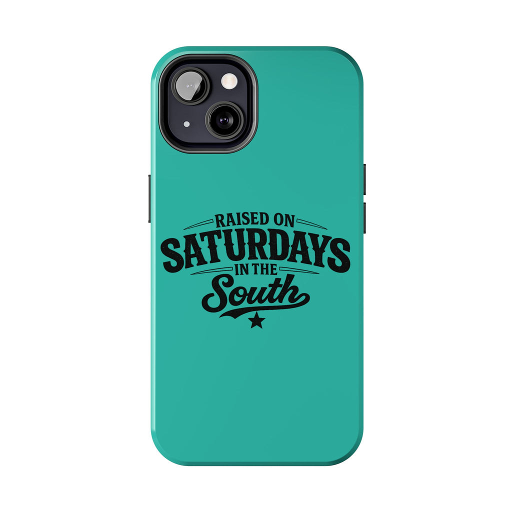 Raised On Saturdays In The South Phone Case-(blue)